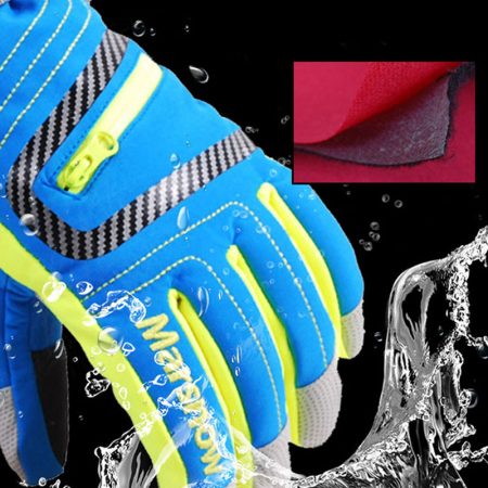 Professional Zipper Design Ski Gloves