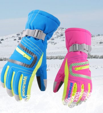 Professional Zipper Design Ski Gloves
