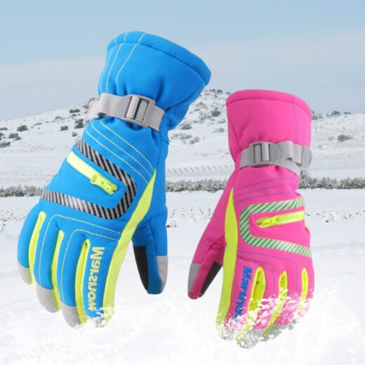 Professional Zipper Design Ski Gloves