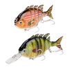 SwimBait 6 Sections Fishing Lures 8cm-14.5g and 15.5g with 6# and 8· Hook Fishing Tackle 16 Colors Fishing Baits
