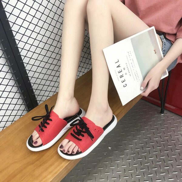 SAGACE Fashion Casual Shoes women Slippers women Print Beach Shoes Flat With Outdoor Slipper women Footwear Red