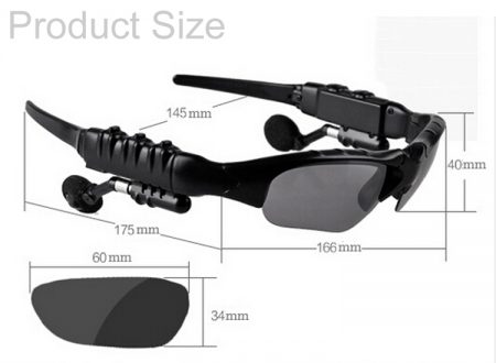 Sport Sunglasses Headset with Bluetooth Connectivity