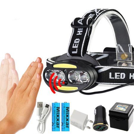 Night Fishing Motion IR Sensor LED Headlamp