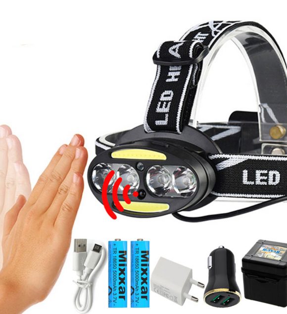 Night Fishing Motion IR Sensor LED Headlamp