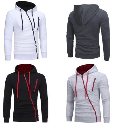 Asymmetric Zipper Hoodie