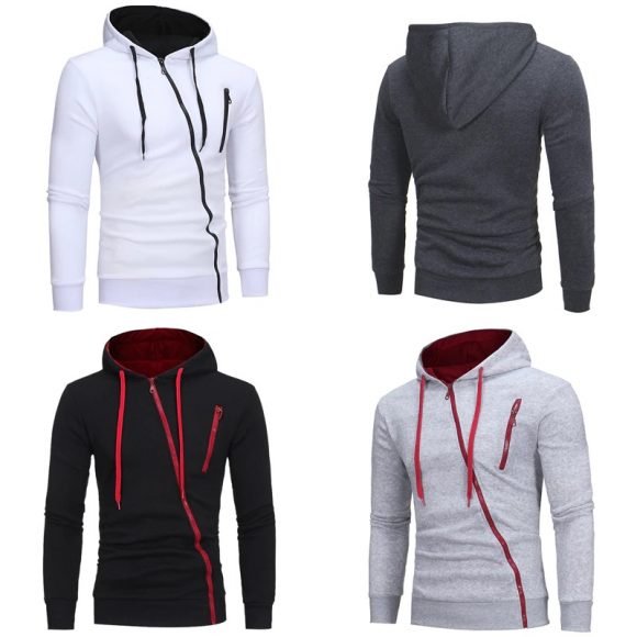 Asymmetric Zipper Hoodie