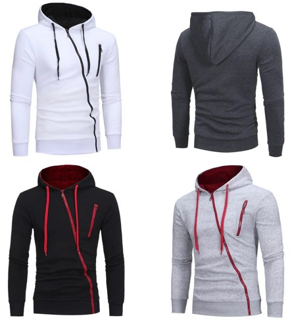 Asymmetric Zipper Hoodie