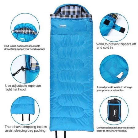 Sleeping Bag with Pillow, 4 season