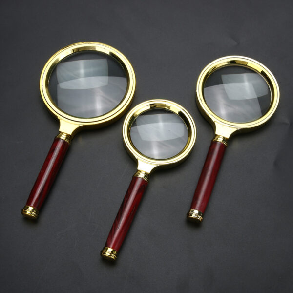 60-70-80mm 10X Portable Magnifying Glass Handheld Magnifier High Definition Reading Eye Loupe Magnifying Glass