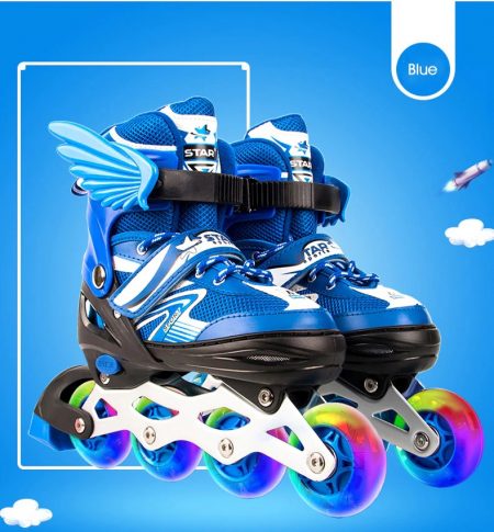 Inline Skates with Aluminium Blade and Flashing Wheels