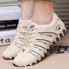 Women Sneakers Sports Shoes Woman Striped Lace-up Running Casual Women Trainers Comfortable Beige