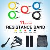 11pcs set Pull Rope Fitness Exercises Resistance Bands Latex Tubes Excerciser Body Training Gym Home Workout Bundle