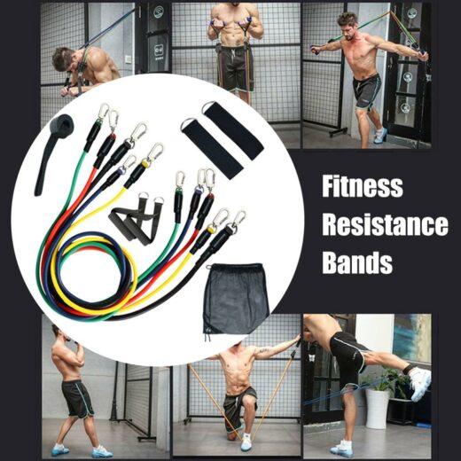 11pcs set Pull Rope Fitness Exercises Resistance Bands Latex Tubes Excerciser Body Training Gym Home Workout