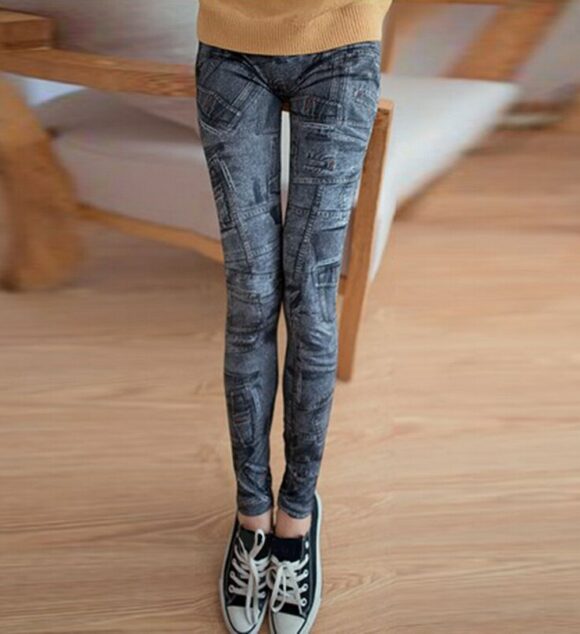 One Size Leggings with Pocket Prints