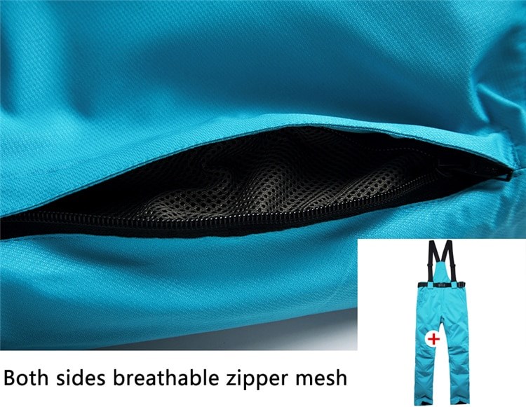 Ski Pants has both sides breathable mesh