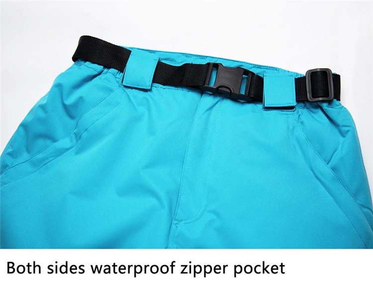 Ski Pants Pocket. Both sides waterproof zipper pocket