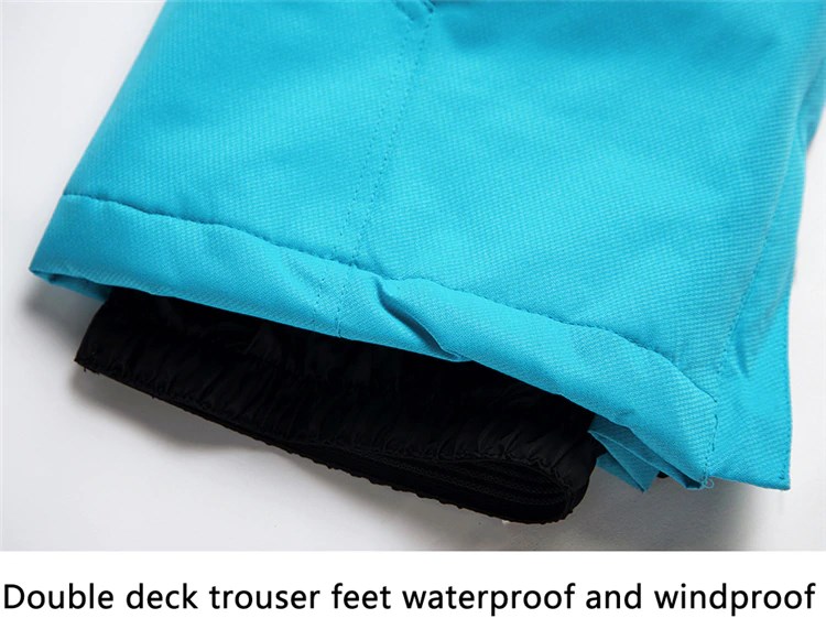 Ski Pants Double Deck trouser feet waterproof and windproof