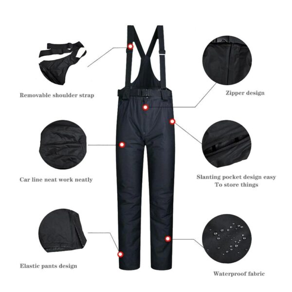Ski Pants Men And Women Outdoor High Quality Windproof Waterproof Warm Couple Snow Trousers Winter Ski Pants Features