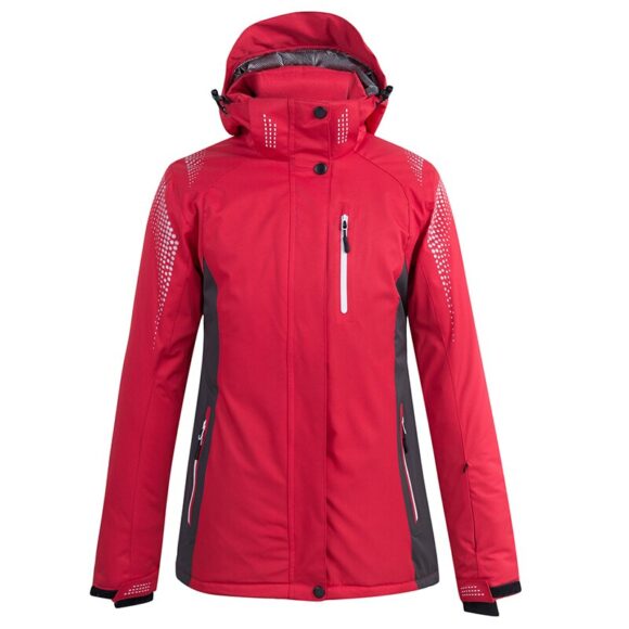Red colors Women's Snow Wear Snowboarding -waterproof Breathable outdoor Sports Ski Jacket