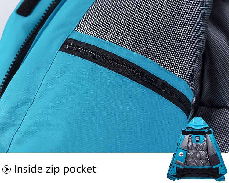 Sport Snow Jacket. Inside zip pocket.