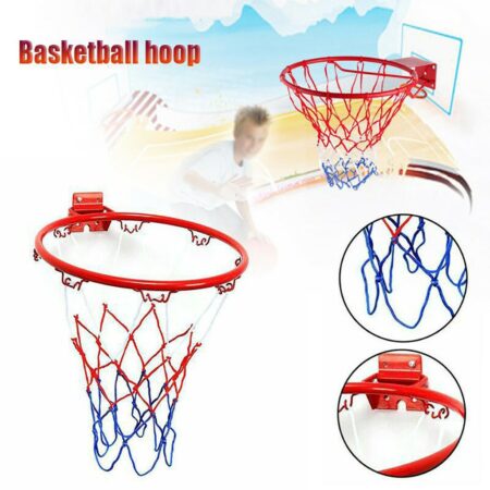 Steel Hanging Basketball Hoop and Net 32 cm