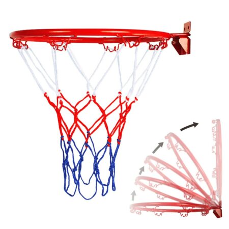 Steel Hanging Basketball Hoop and Net 32 cm