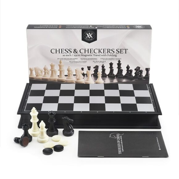 Magnetic International Chess Checkers Set