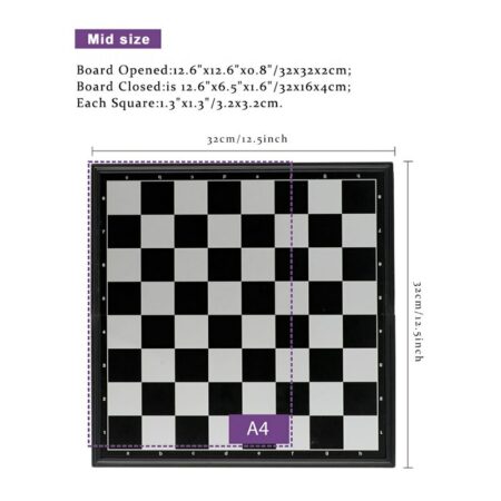 Magnetic International Chess Checkers Set