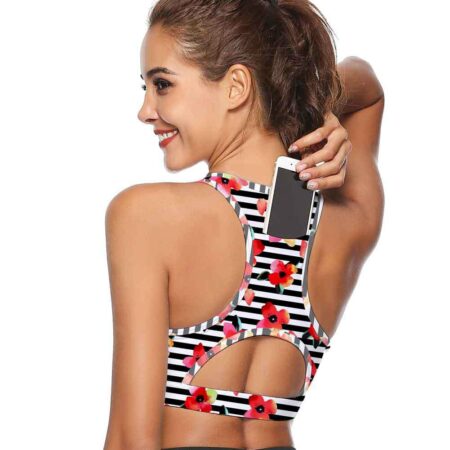 Women Sports Bra With Phone Pocket