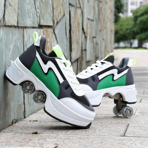 Roller Quad Shoes Green