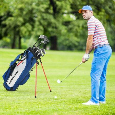 Men’s Golf Club Iron Set with Stand Bag