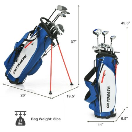 Men’s Golf Club Iron Set with Stand Bag