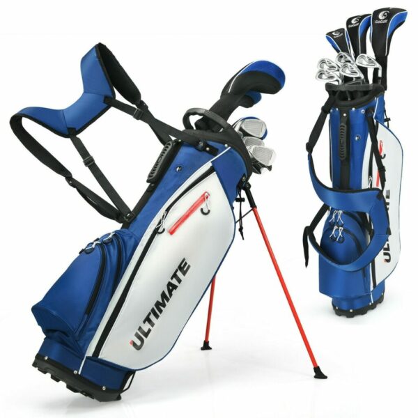 Men's Golf Club Iron Set with Stand Bag