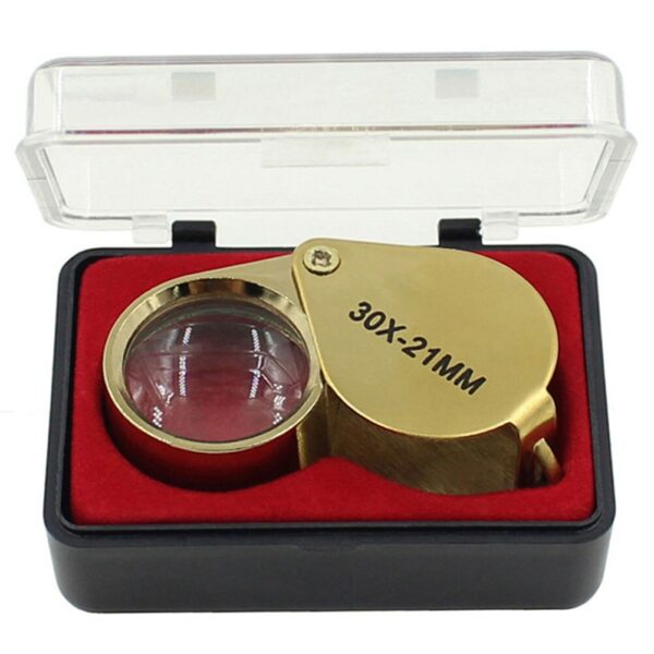 Magnifier Portable Jewelry Mirror Metal Crafts Practical Loupe Optical Lenses Eye Magnification Folding Magnifying Glass