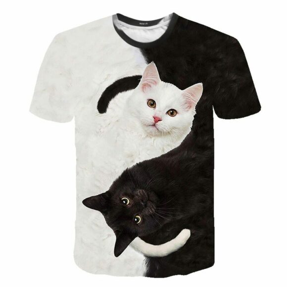 Women's 3D Cat Print T-Shirt