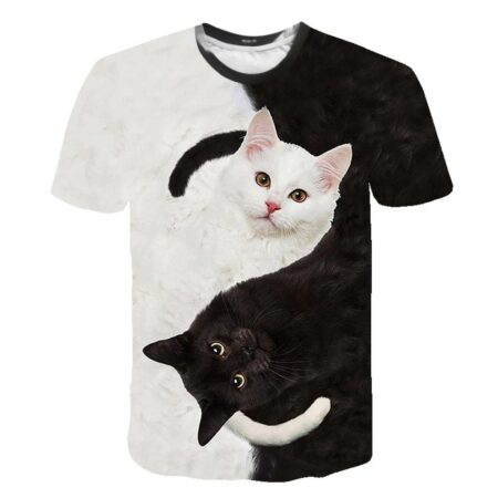 Women’s 3D Cat Print T-Shirt