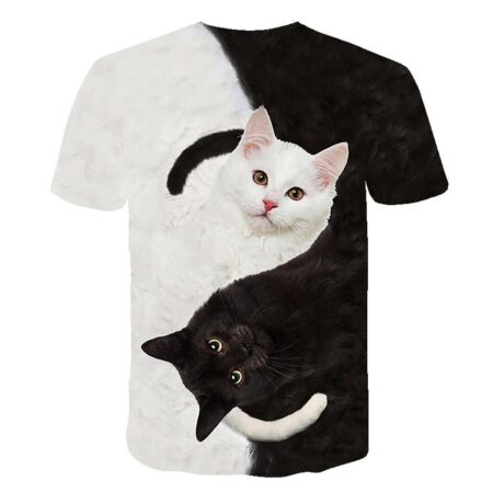 Women’s 3D Cat Print T-Shirt