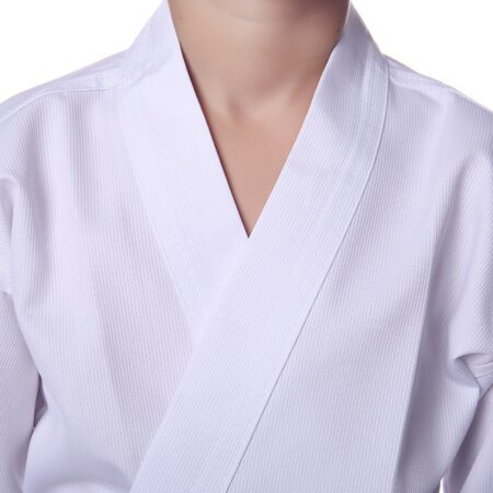 Professional White Karate Taekwondo Uniform with Waistband Belt