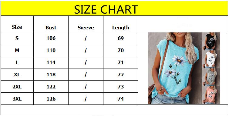 2021 Summer Tee Shirt Women Round Neck Short Sleeve Casual Flower Print Vintage Tops Pullover Female Elegant Streetwear T-shirts