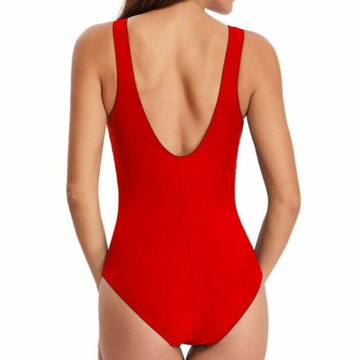 Women Solid Print Bikini One Piece Swimwear Push-Up Swimsuit Bathing Suit