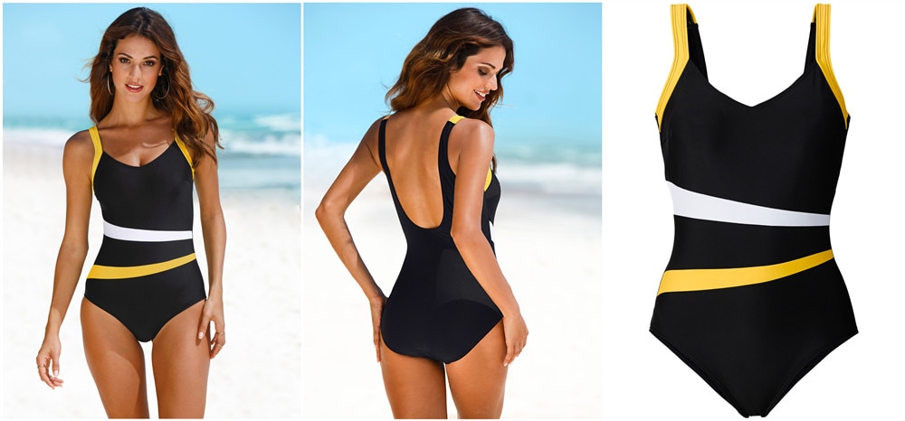 2021 New One Piece Swimsuit Plus Size Swimwear Women Classic Vintage Bathing Suits Beachwear Backless Slim Swim Wear M~2XL