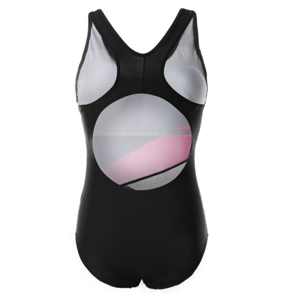 Women Racer Back Swimsuits with Striped Patchwork
