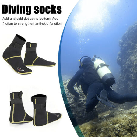 1 Pair Outdoor Anti-Slip Bottom Beach Boots Wetsuit Diving Winter Swimming Adult 3mm Neoprene Thermal Beach Snorkeling Socks