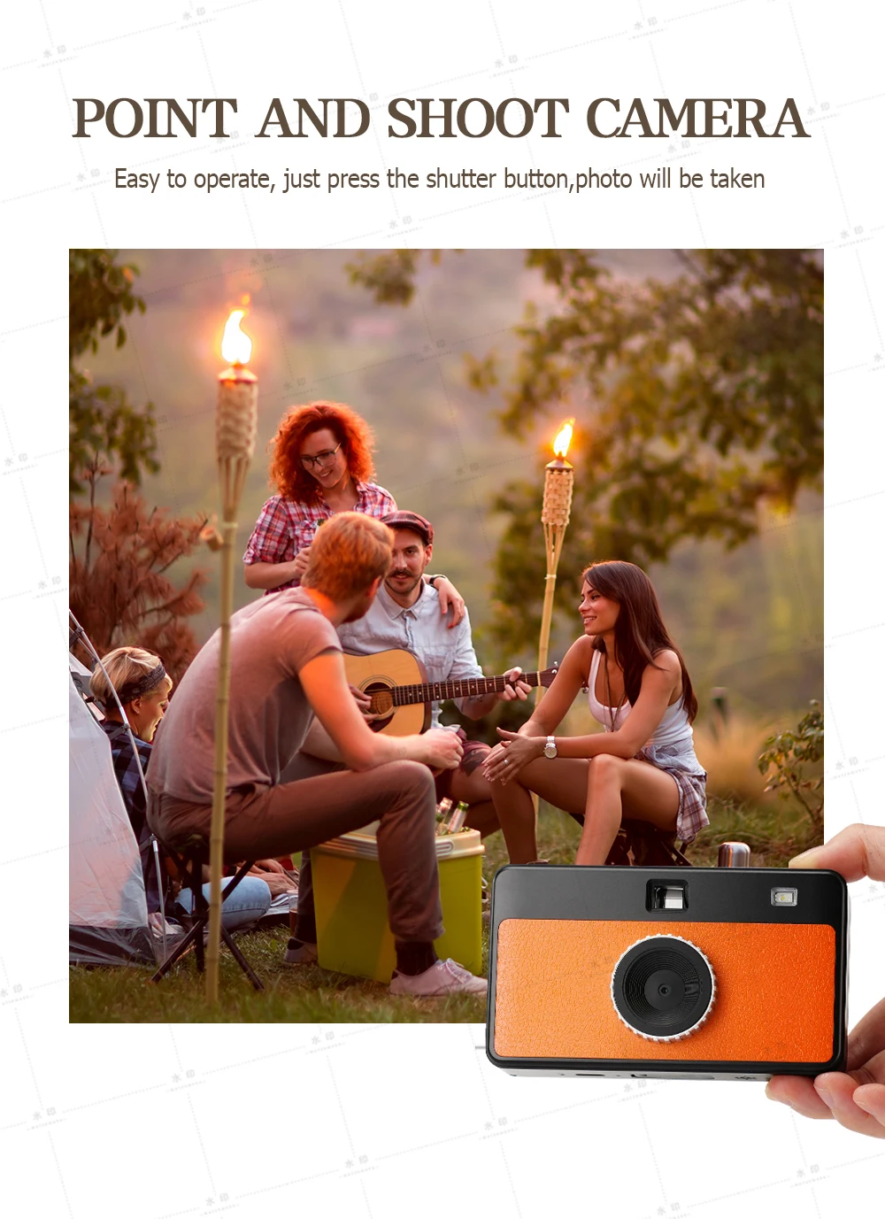 Winait Screen Free Retro Digital Camera Max 12.0 Mega Pixels Camera with Changeable Filters + 32GB memory card