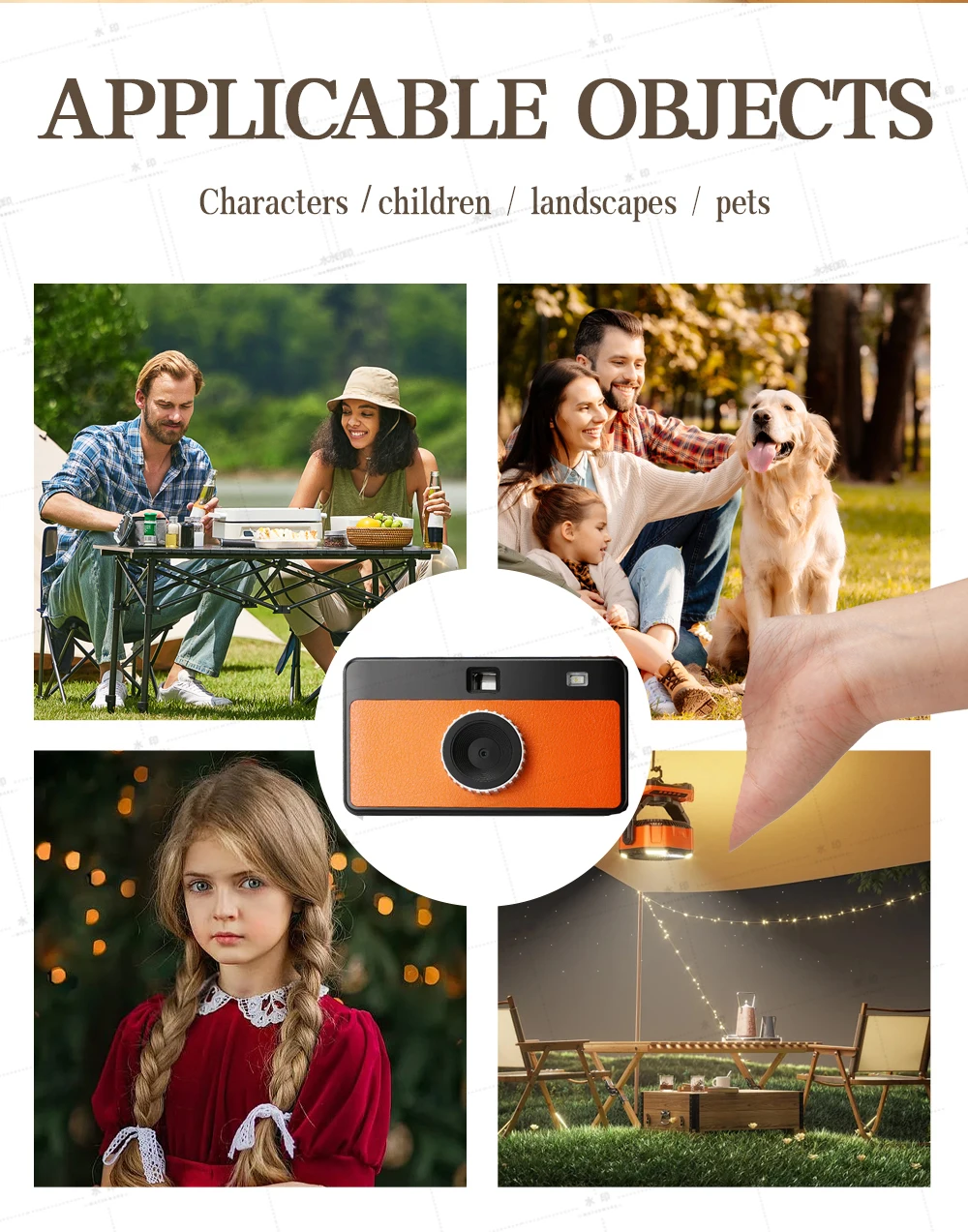 Winait Screen Free Retro Digital Camera Max 12.0 Mega Pixels Camera with Changeable Filters + 32GB memory card