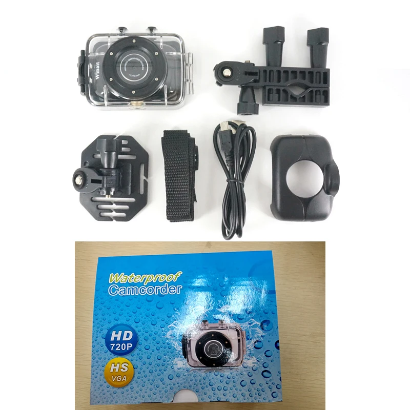 Winait HD720p Waterproof Mini Digital Video Camera with 1.44'' Color DIsplay
