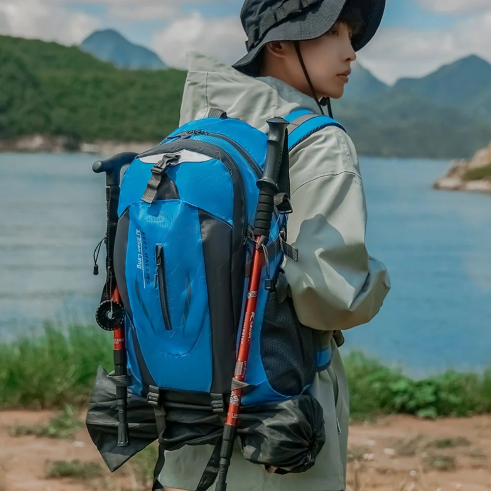 40L Outdoor Backpack Waterproof Mountaineering Backpacks Large Capacity Travel Hiking Camping Sports Luggage Bag for Men Women