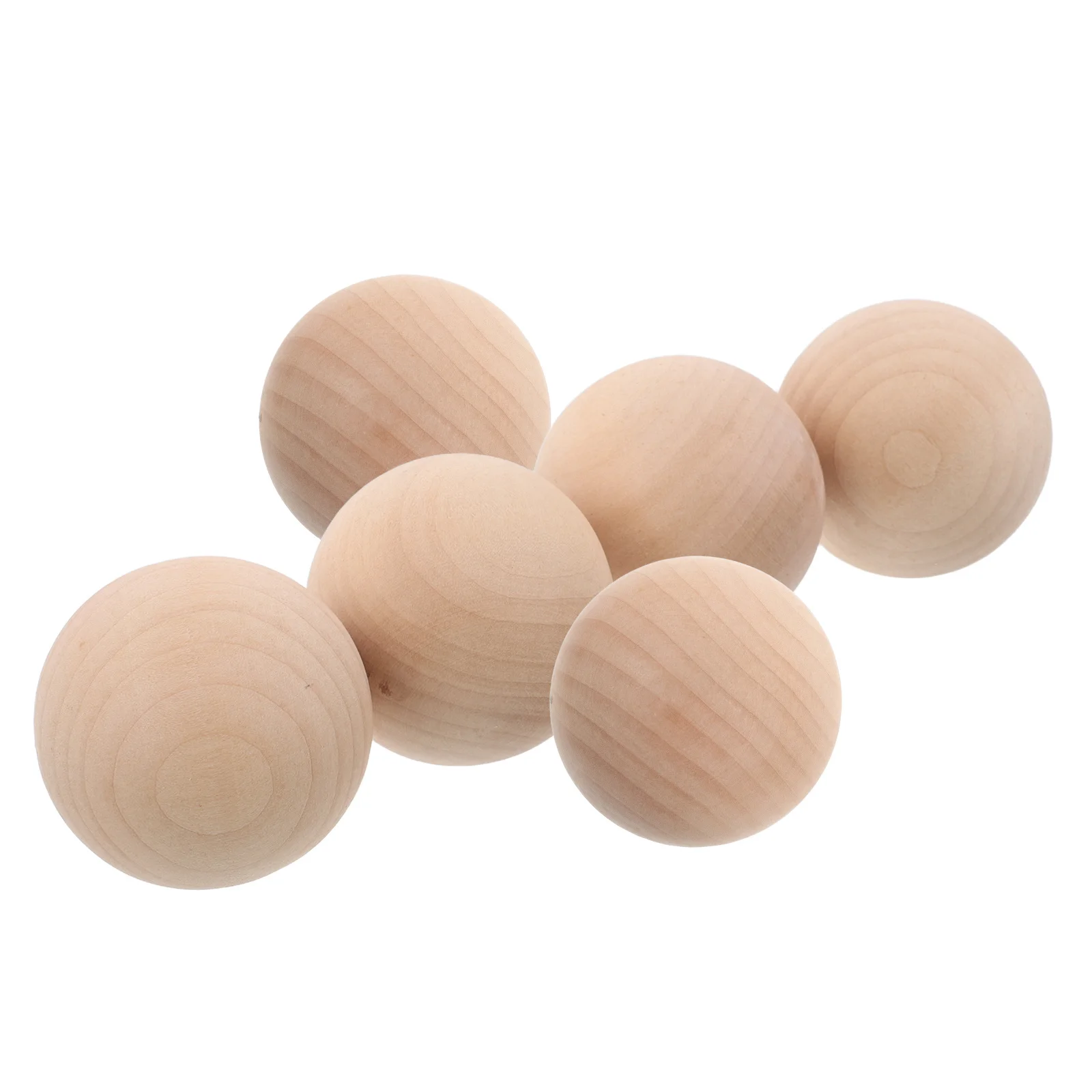 6Pcs Unfinished Wood Croquet Balls 5.5cm Ideal for Backyard Lawn Games and Family Gatherings Wood Croquet Balls