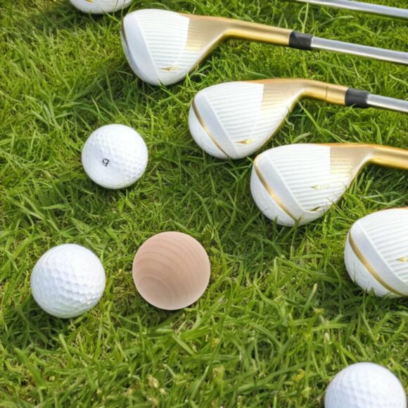 6Pcs Unfinished Wood Croquet Balls 5.5cm Ideal for Backyard Lawn Games and Family Gatherings Wood Croquet Balls