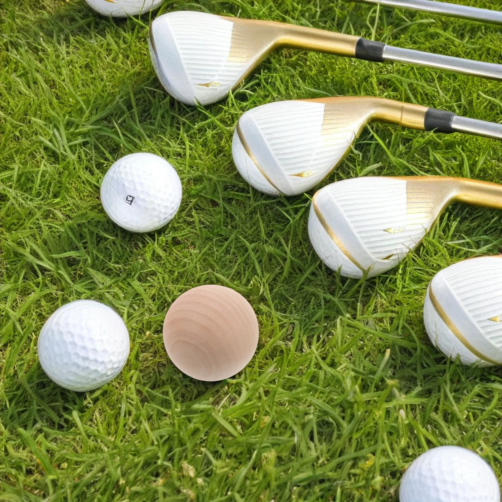 6Pcs Unfinished Wood Croquet Balls 5.5cm Ideal for Backyard Lawn Games and Family Gatherings Wood Croquet Balls